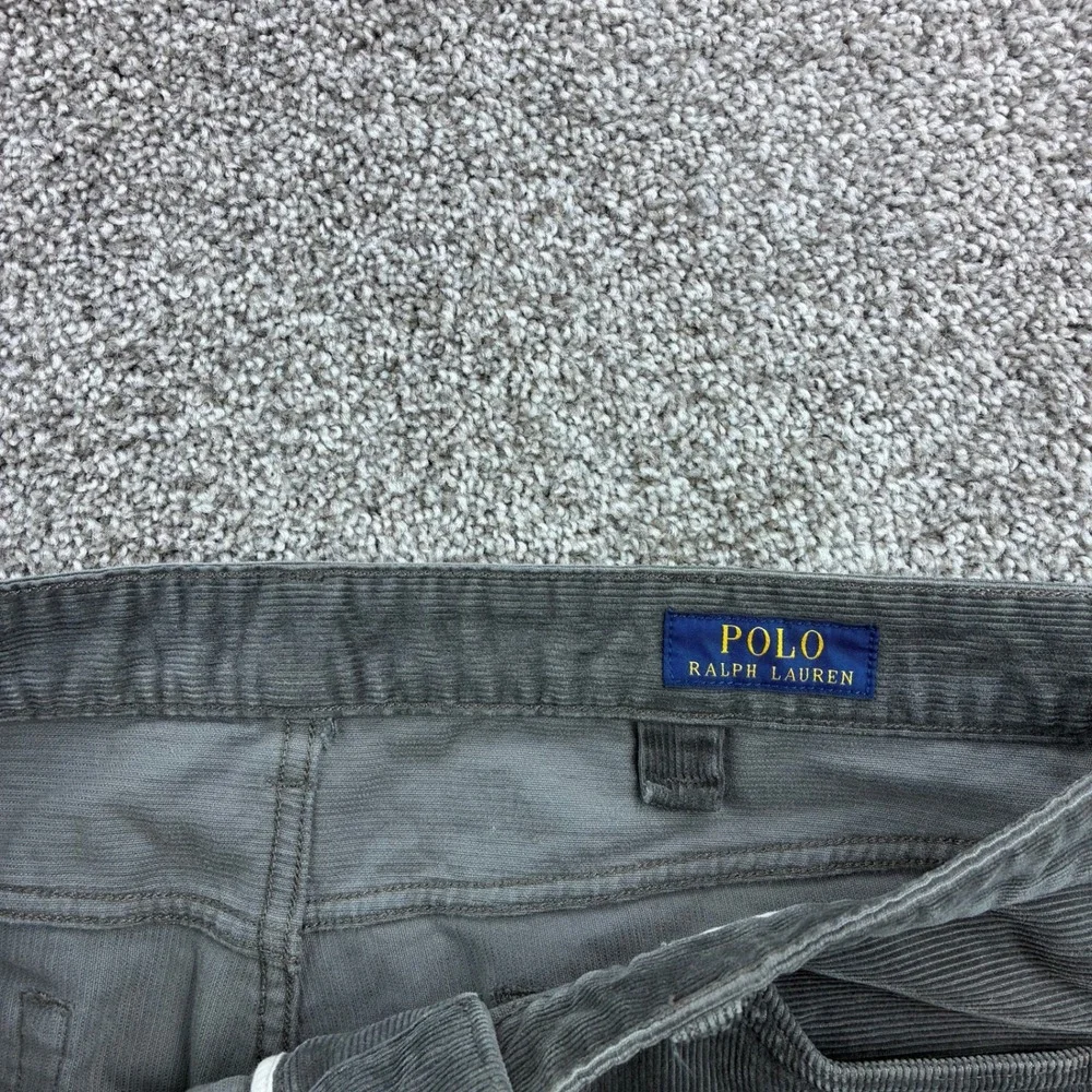 Polo Ralph Lauren Corduroy Pants Mens 36x32 Gray Cotton Straight Leg 5-Pocket